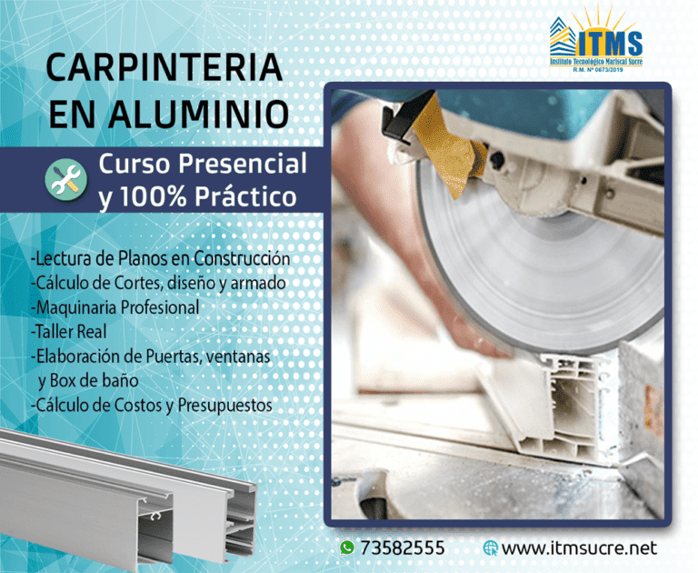Curso Presencial 100% práctico «Carpintería en Aluminio»